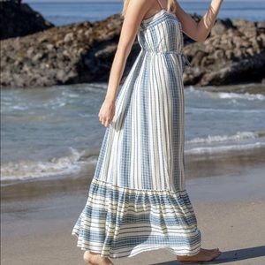 Indigo Striped Maxi Dress